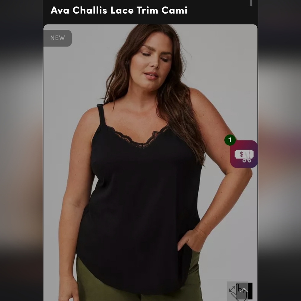 Torrid Ava Challis Lace Trim Cami